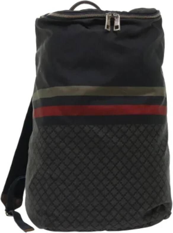 Gucci Vintage Pre-owned Nylon backpacks Zwart Dames