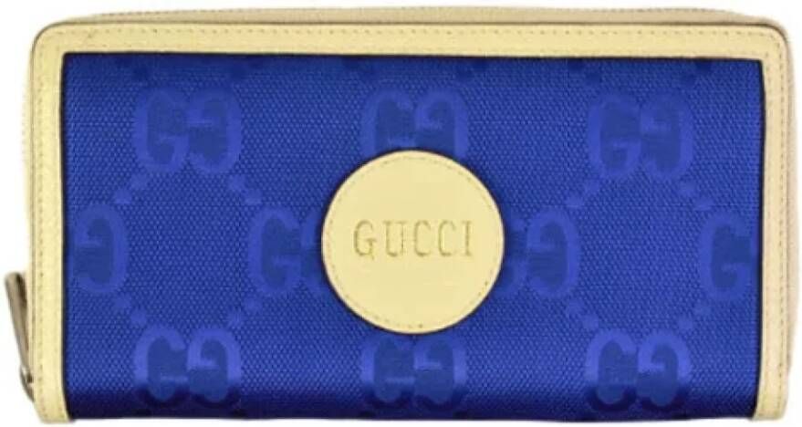 Gucci Vintage Pre-owned Nylon wallets Blauw Dames