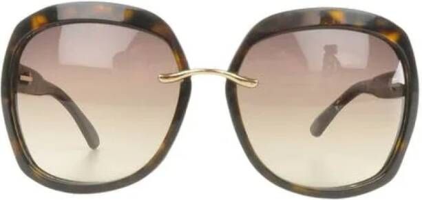 Gucci Vintage Pre-owned Plastic sunglasses Bruin Dames