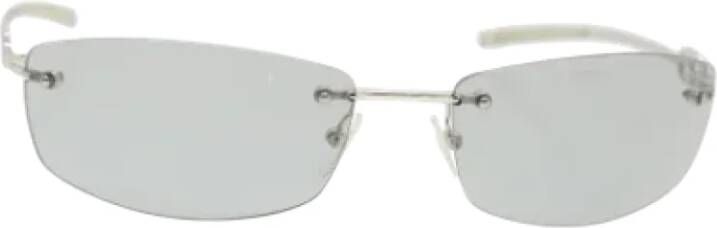 Gucci Vintage Pre-owned Plastic sunglasses Grijs Dames
