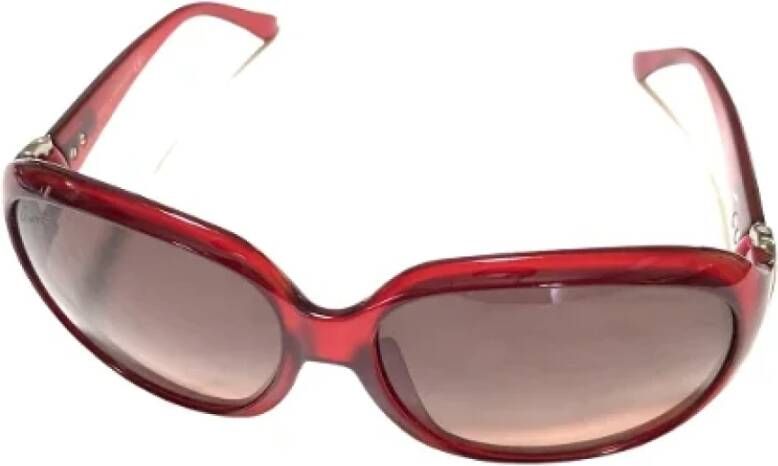 Gucci Vintage Pre-owned Plastic sunglasses Rood Dames