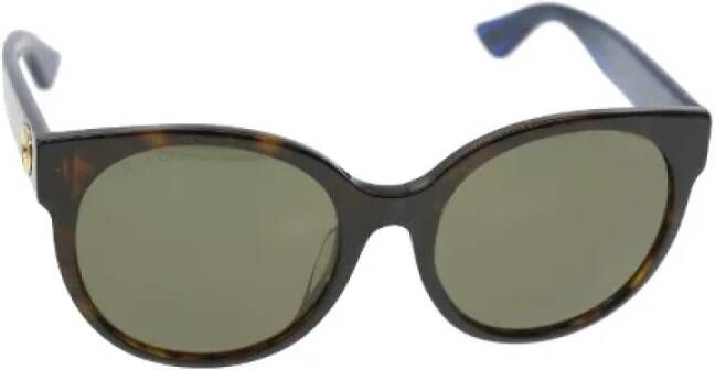 Gucci Vintage Pre-owned Plastic sunglasses Zwart Unisex