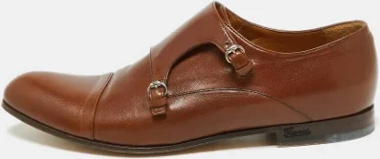 Gucci Vintage Pre-owned Platte schoenen Bruin Heren