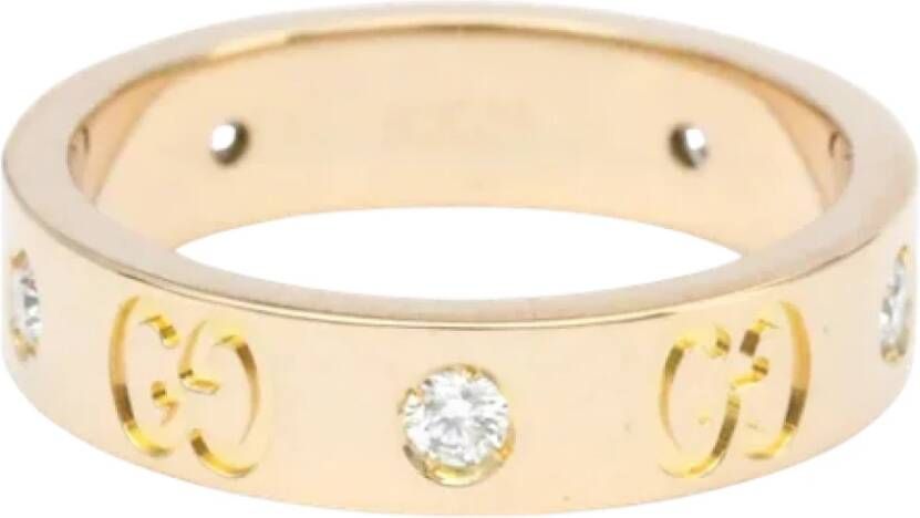Gucci Vintage Pre-owned Rose Gold rings Geel Dames