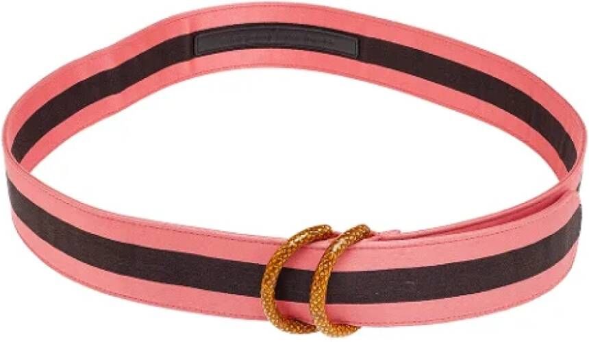Gucci Vintage Pre-owned Satin belts Roze Dames
