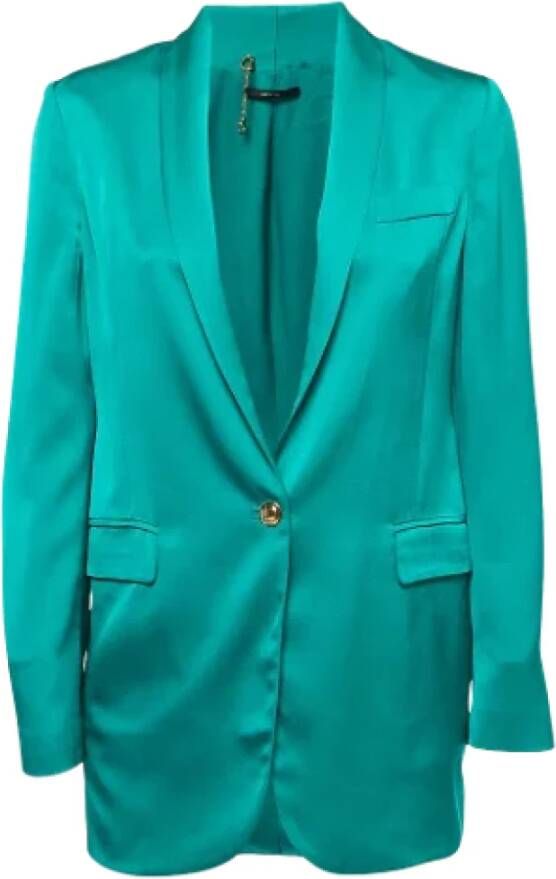 Gucci Vintage Pre-owned Satin outerwear Groen Dames