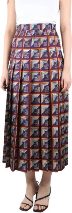 Gucci Vintage Pre-owned Silk bottoms Purple Dames
