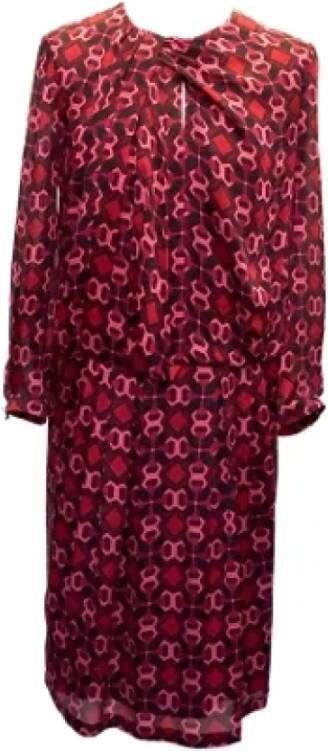 Gucci Vintage Pre-owned Silk dresses Rood Dames