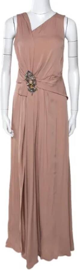 Gucci Vintage Pre-owned Silk dresses Roze Dames