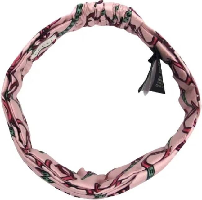 Gucci Vintage Pre-owned Silk hair-accessories Roze Dames