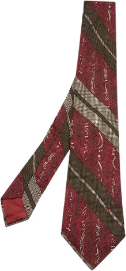 Gucci Vintage Pre-owned Silk home-office Bruin Heren