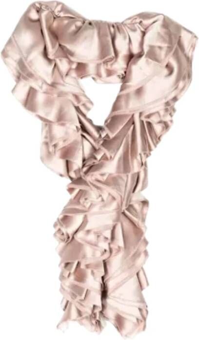 Gucci Vintage Pre-owned Silk scarves Roze Dames