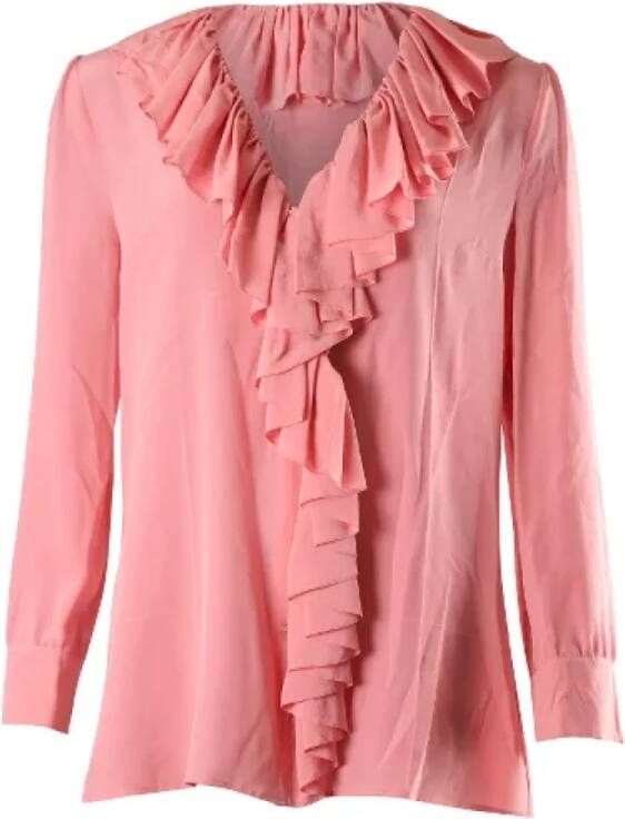 Gucci Vintage Pre-owned Silk tops Roze Dames