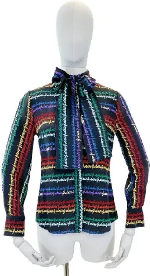 Gucci Vintage Pre-owned Silk tops Zwart Dames