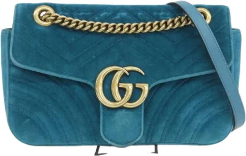 Gucci Vintage Pre-owned Suede gucci-bags Blauw Dames