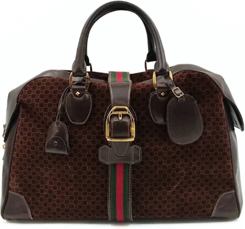 Gucci Vintage Pre-owned Suede gucci-bags Bruin Dames