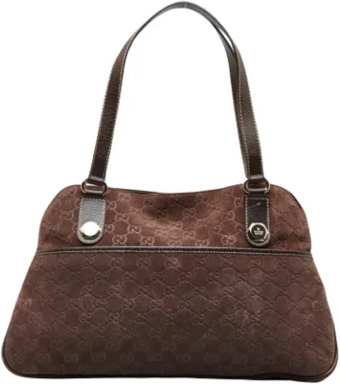 Gucci Vintage Pre-owned Suede gucci-bags Bruin Dames