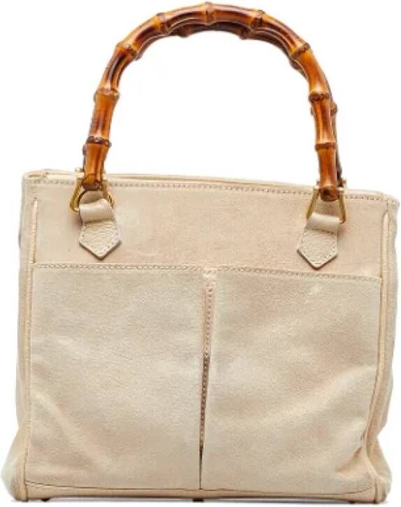 Gucci Vintage Pre-owned Suede handbags Beige Dames