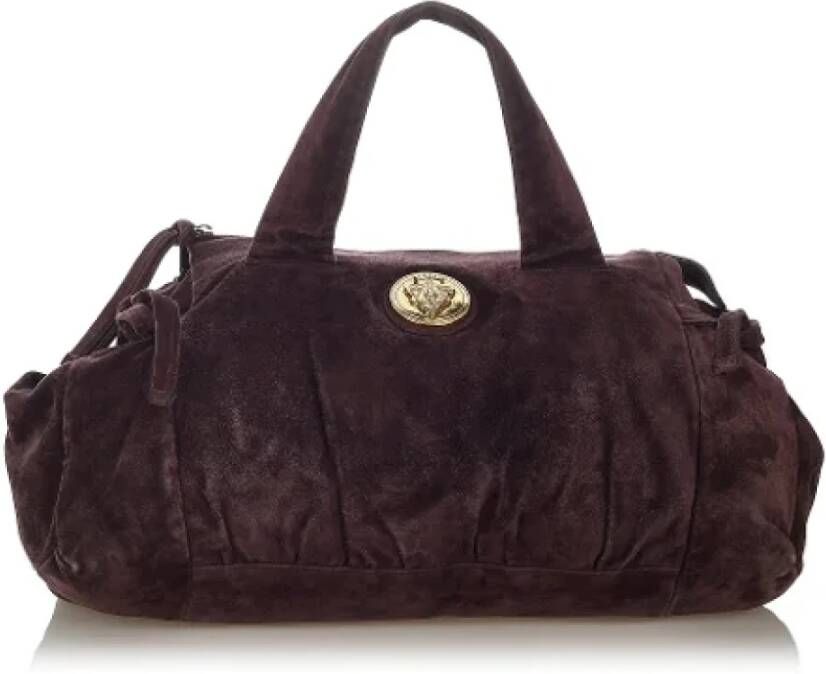 Gucci Vintage Pre-owned Suede handbags Bruin Dames