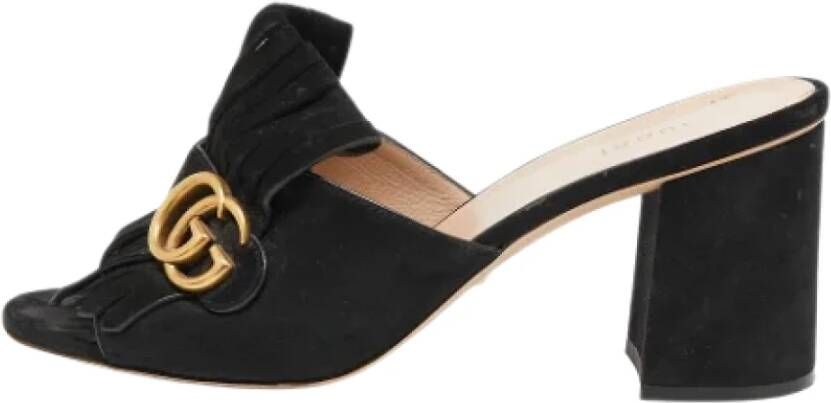 Gucci Vintage Pre-owned Suede sandals Zwart Dames
