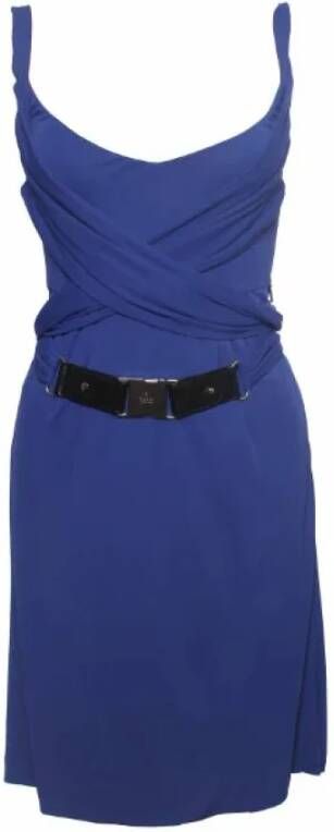 Gucci Vintage Pre-owned Viscose dresses Blauw Dames