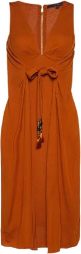 Gucci Vintage Pre-owned Viscose dresses Geel Dames