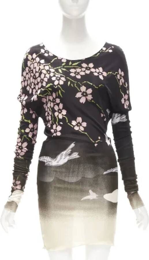 Gucci Vintage Pre-owned Viscose dresses Zwart Dames