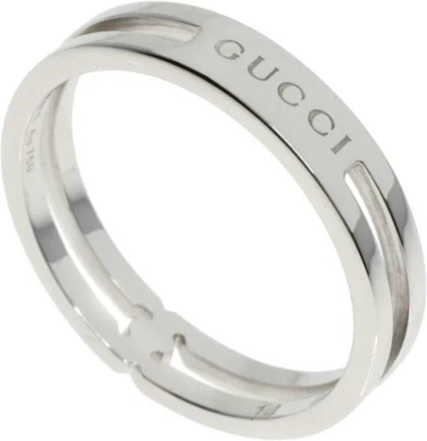 Gucci Vintage Pre-owned White Gold rings Grijs Dames