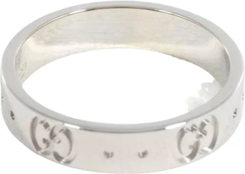 Gucci Vintage Pre-owned White Gold rings Grijs Dames