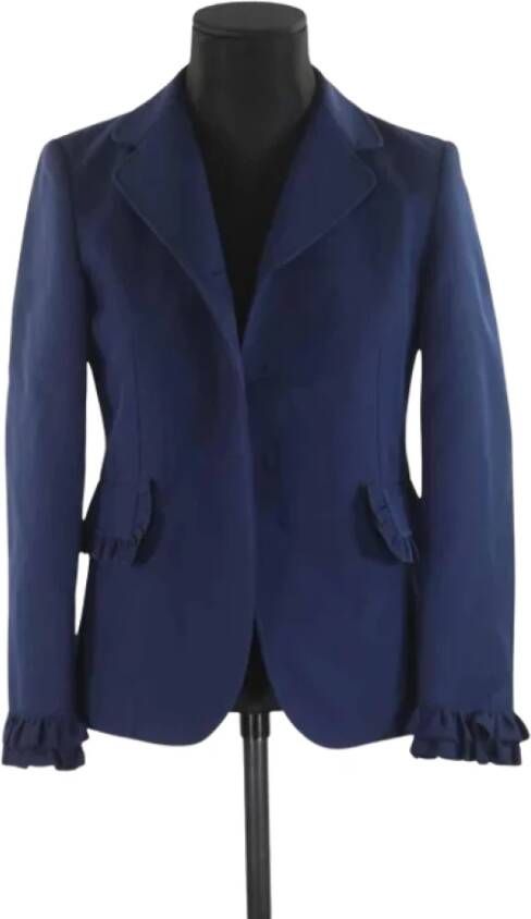 Gucci Vintage Pre-owned Wool outerwear Blauw Dames