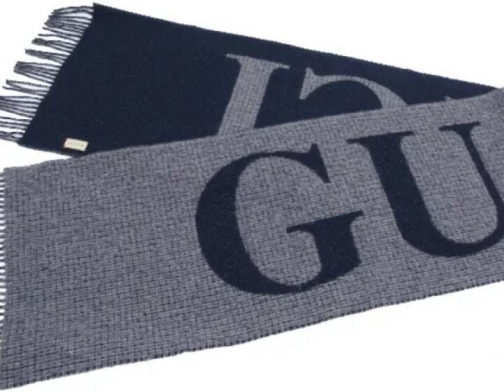 Gucci Vintage Pre-owned Wool scarves Grijs Dames