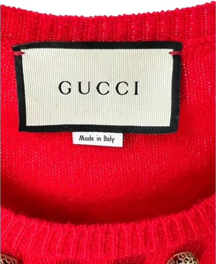 Gucci Vintage Pre-owned Wool tops Rood Dames