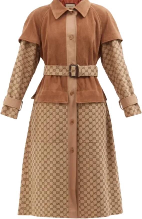 Gucci Vintage Pre-ownedCottonouterwear Bruin Dames