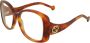 Gucci Oversized Rechthoekige Brillen Brown Dames - Thumbnail 1