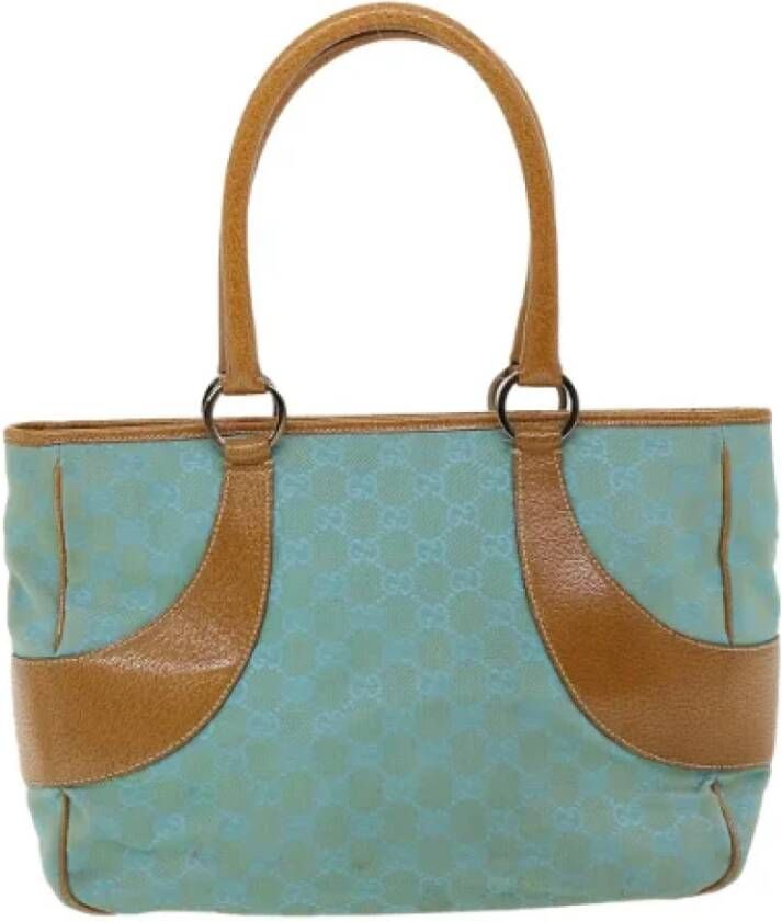 Gucci Vintage Tweedehands handtas Blauw Dames