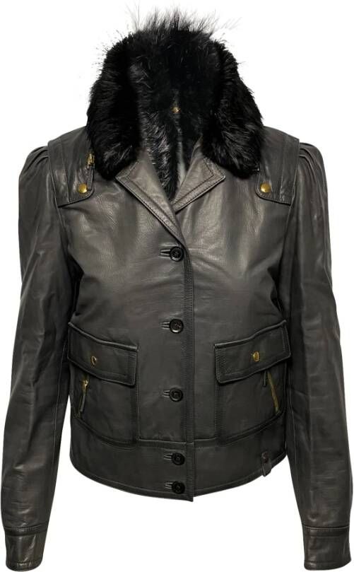Gucci Vintage Tweedehands jas Zwart Dames