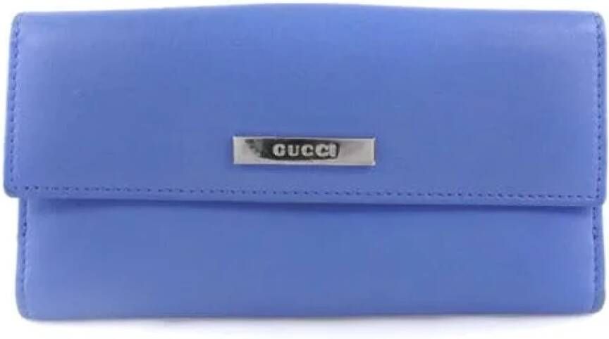 Gucci Vintage Tweedehands portemonnees Blauw Dames