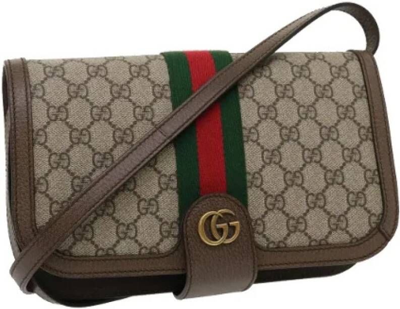 Gucci Vintage Tweedehands schoudertas Beige Dames