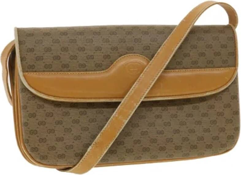 Gucci Vintage Tweedehands schoudertas Beige Dames