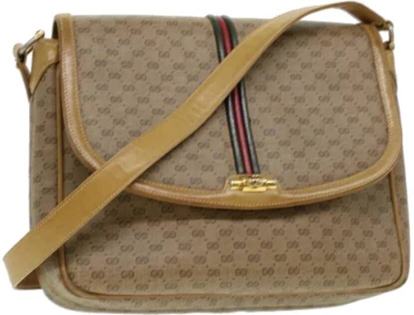 Gucci Vintage Tweedehands schoudertas Beige Dames