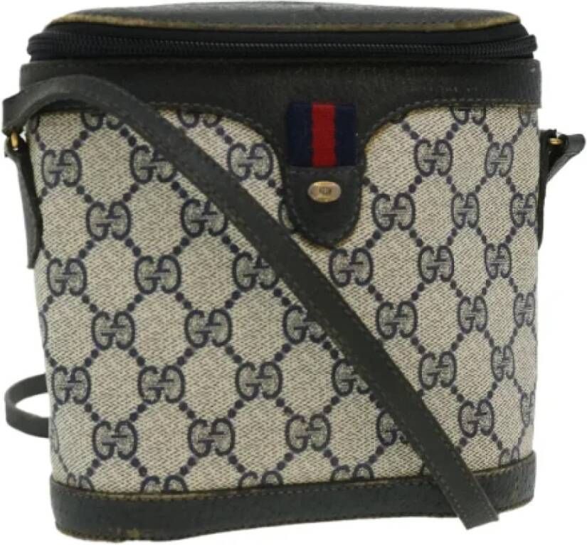 Gucci Vintage Tweedehands schoudertas Blauw Dames