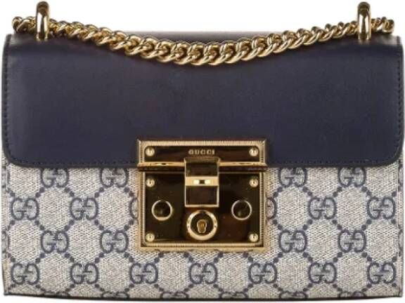 Gucci Vintage Tweedehands schoudertas Blauw Dames