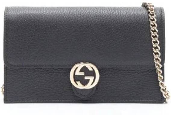 Gucci Vintage Tweedehands schoudertas Zwart Dames
