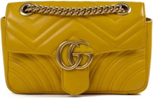 Gucci Vintage Tweedehands tas Geel Dames