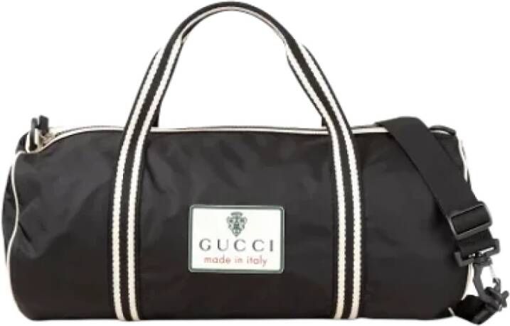 Gucci Vintage Tweedehands weekendtas Zwart Unisex
