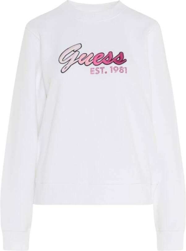 Guess 3D Patch Dames Sweatshirt White Dames