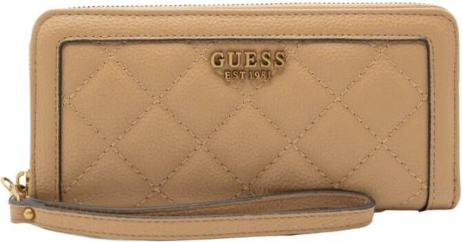 Guess Beige Chic Portemonnee met Contrasterende Accenten Beige Dames