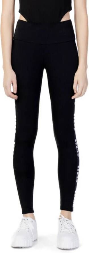 Guess Zwarte Katoenmix Leggings Elastische Tailleband Black Dames - Foto 6