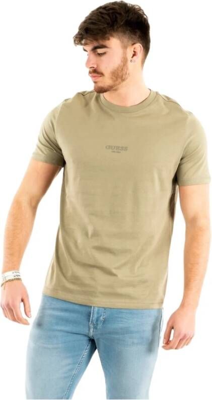 Guess Aidy Jersey T-shirt Groen Heren