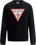 Guess Iconische Biologisch Katoenen Sweater Zwart Black Heren - Thumbnail 2